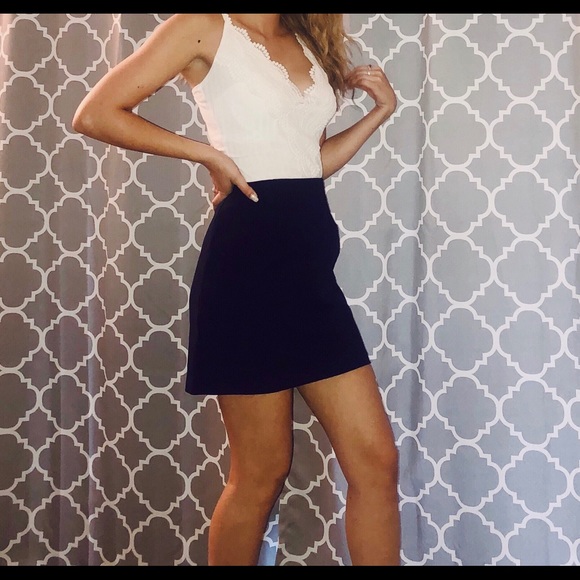 Vintage My Michelle Navy Skirt - Picture 3 of 6